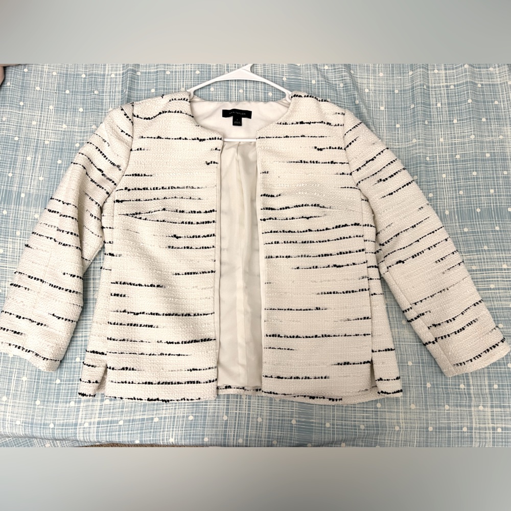 Ann Taylor collarless fringe Blazer, size 2